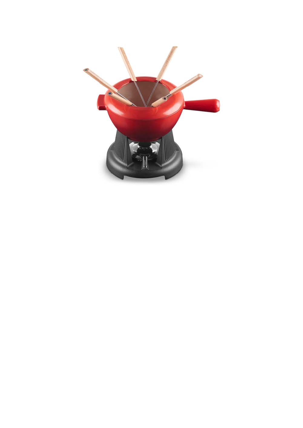 Le Creuset Fondue  2L - Cerise - manche fonte